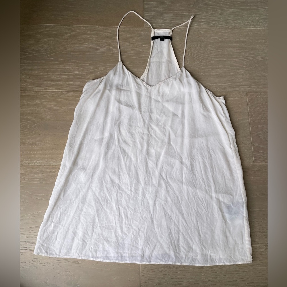 Tibi White Strappy Racer Back Top